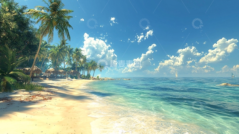 高清大图下载【趣麦麦图】热带海滩风光