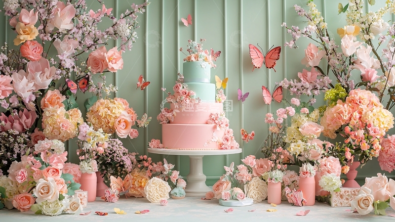 高清大图下载【趣麦麦图】粉色系梦幻蛋糕