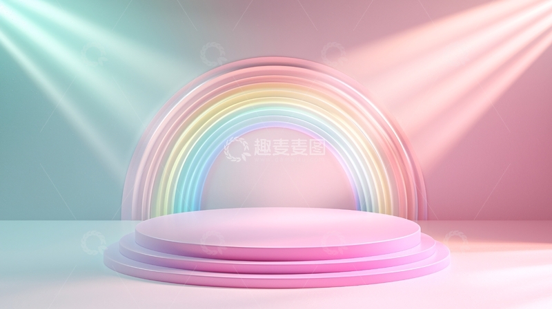 高清大图下载【趣麦麦图】彩虹背景