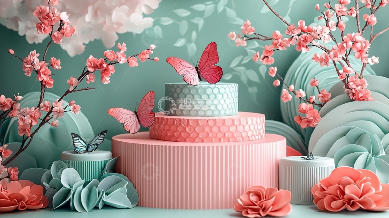 高清大图下载【趣麦麦图】粉色蛋糕