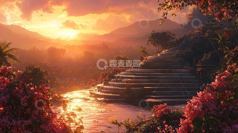 高清大图下载【趣麦麦图】日落景色