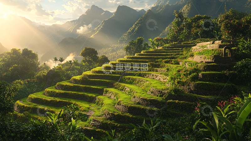 高清大图下载【趣麦麦图】梯田