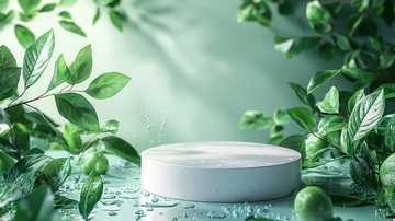 绿植背景产品展示台