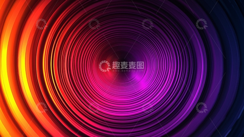 高清大图下载【趣麦麦图】彩色旋转圆环