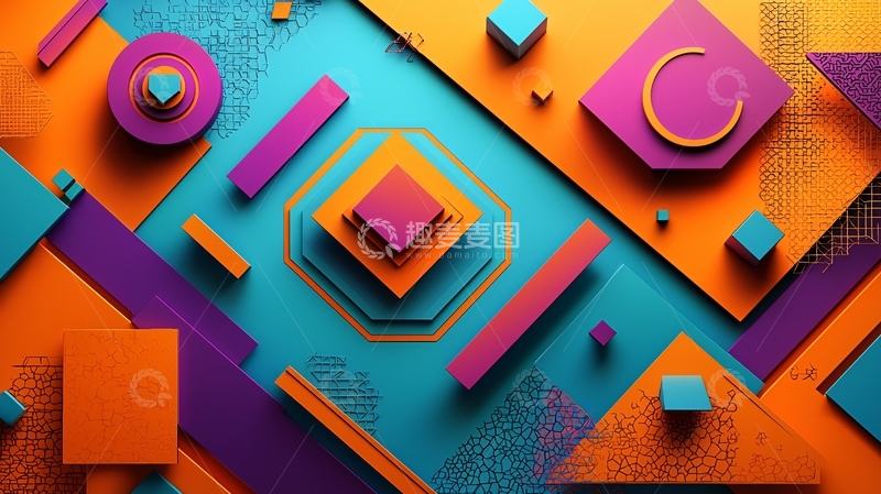 高清大图下载【趣麦麦图】抽象几何图形