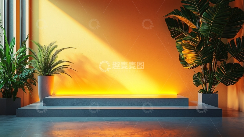 高清大图下载【趣麦麦图】温暖阳光洒落的室内场景