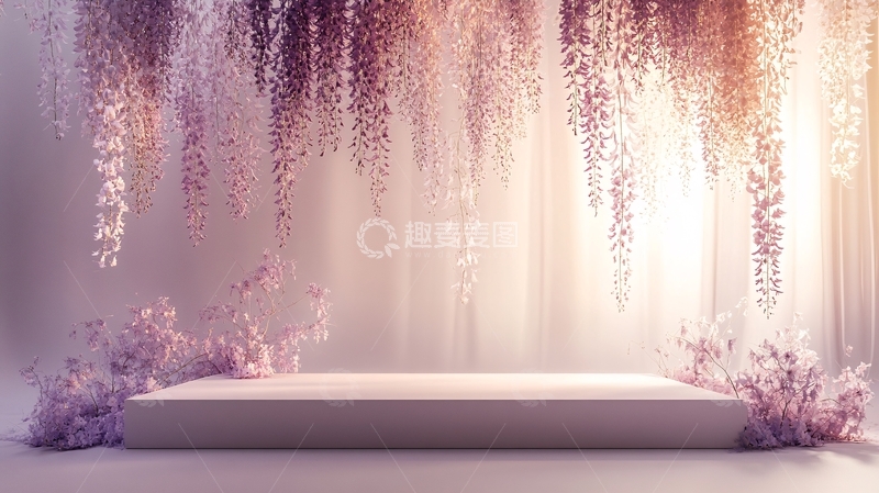 高清大图下载【趣麦麦图】紫色浪漫花海背景