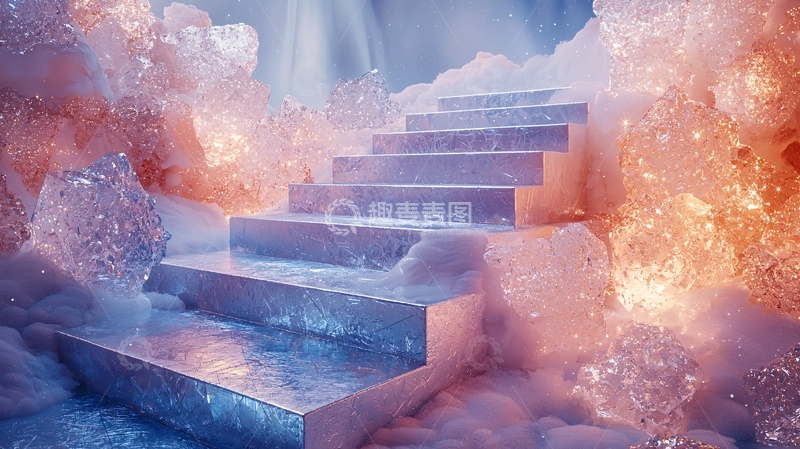 高清大图下载【趣麦麦图】冰雪阶梯