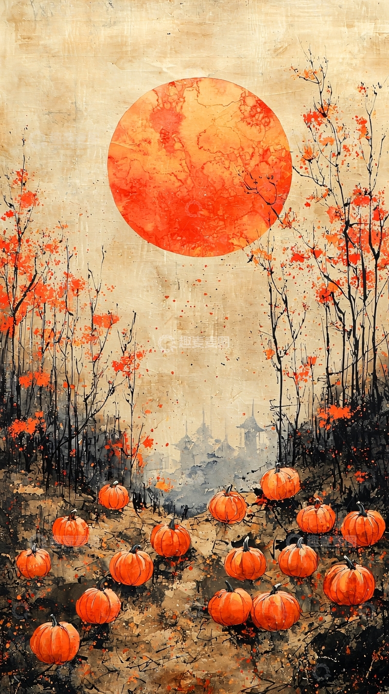 高清大图下载【趣麦麦图】血月南瓜田