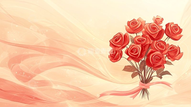 高清大图下载【趣麦麦图】红玫瑰花束