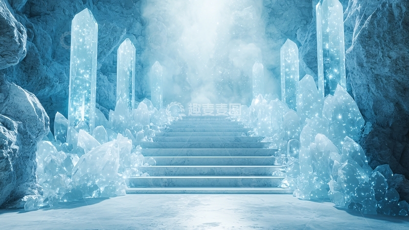 高清大图下载【趣麦麦图】冰雪宫殿的阶梯之路