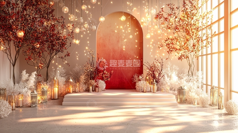 高清大图下载【趣麦麦图】暖色系婚礼背景