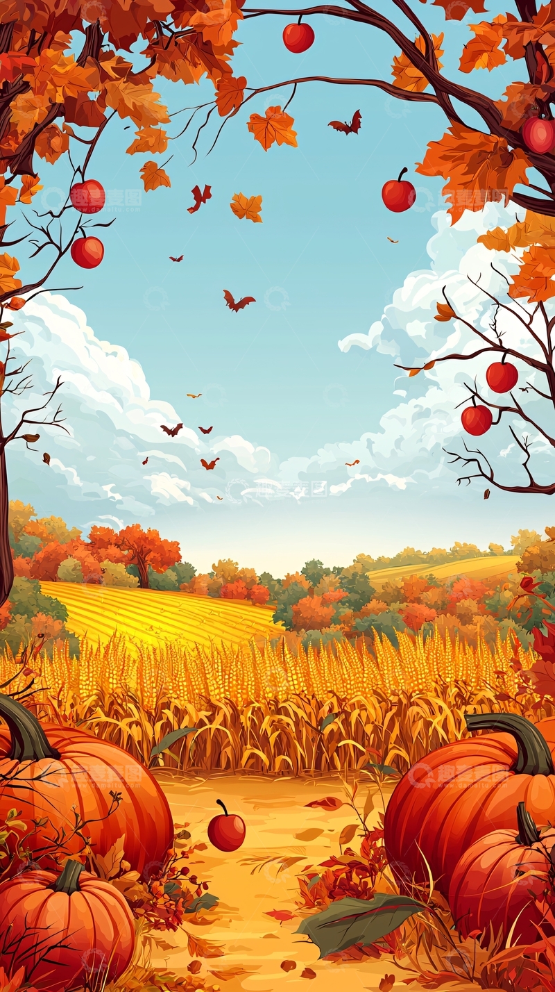 高清大图下载【趣麦麦图】秋季田园风光