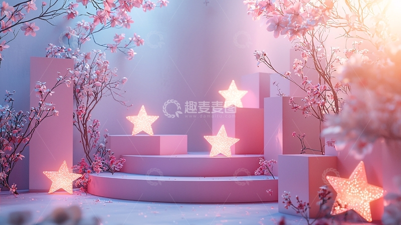 高清大图下载【趣麦麦图】粉色梦幻场景