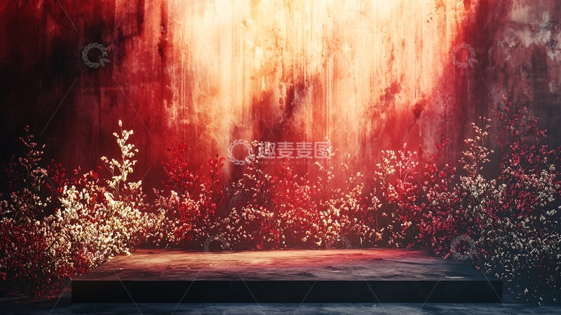 高清大图下载【趣麦麦图】暗红背景墙