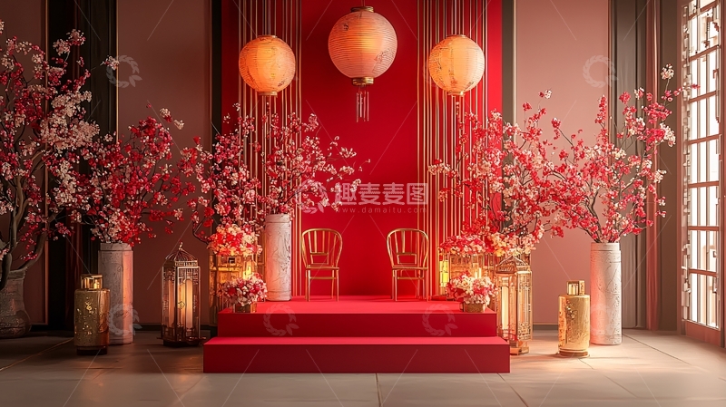 高清大图下载【趣麦麦图】中式婚礼背景