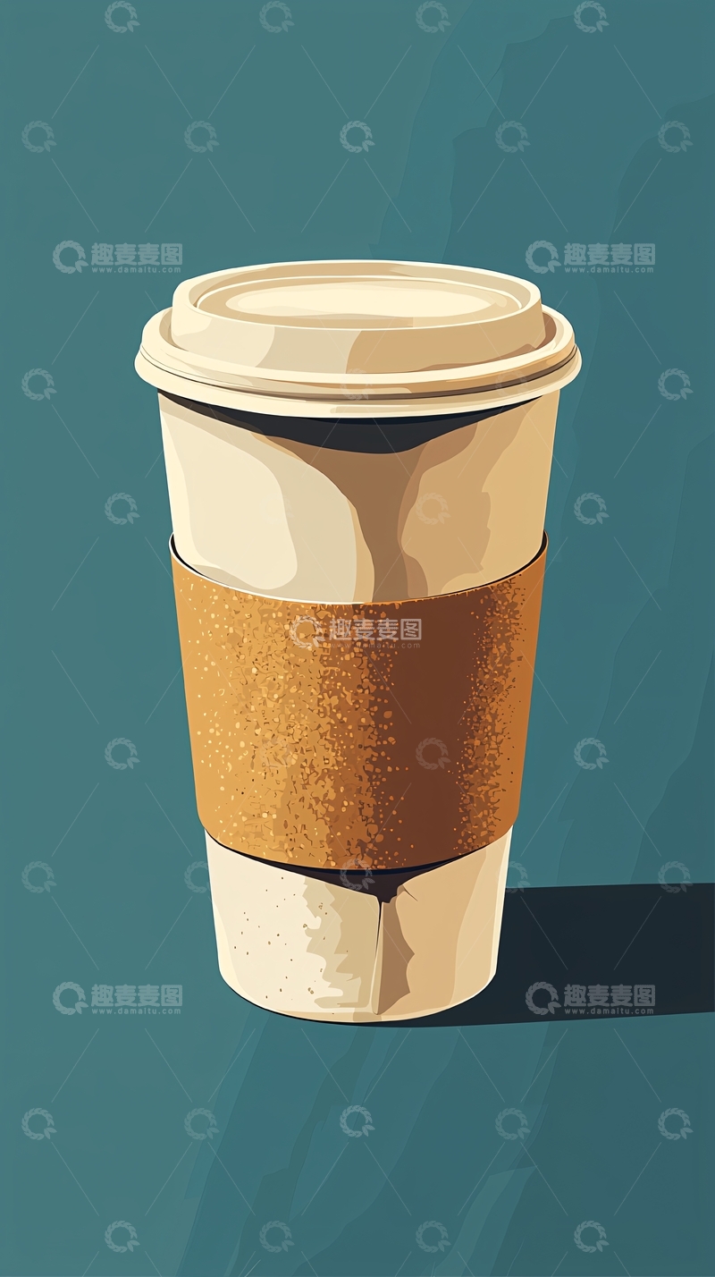 高清大图下载【趣麦麦图】外带咖啡杯