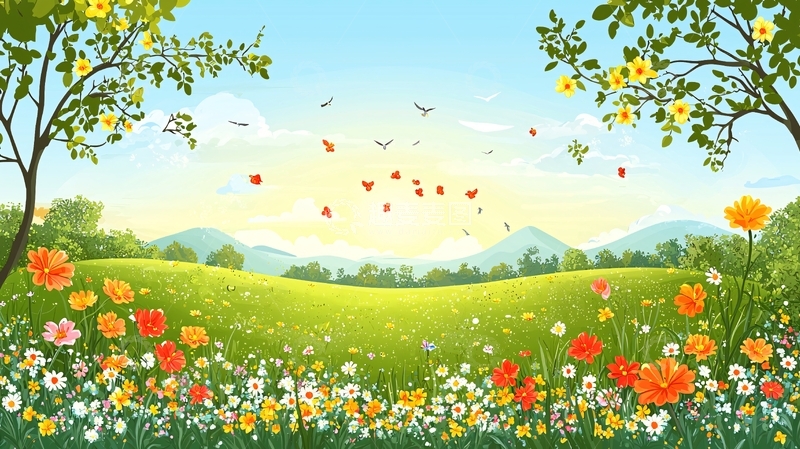 高清大图下载【趣麦麦图】春天田园风光