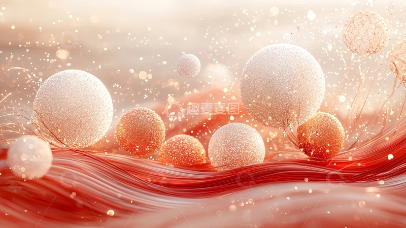 高清大图下载【趣麦麦图】光影流动的梦幻球体