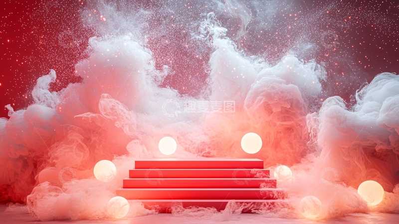 高清大图下载【趣麦麦图】红色阶梯