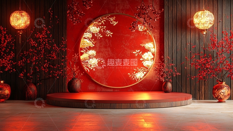 高清大图下载【趣麦麦图】中式新年背景