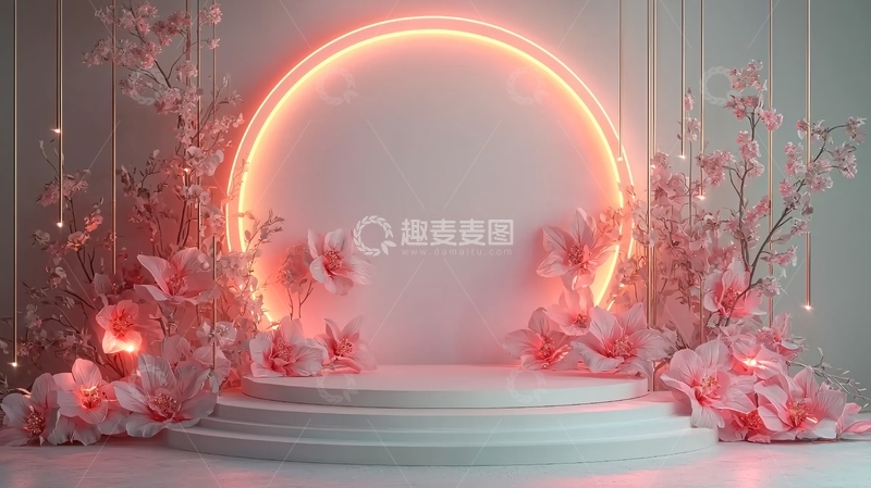 高清大图下载【趣麦麦图】粉色花朵背景