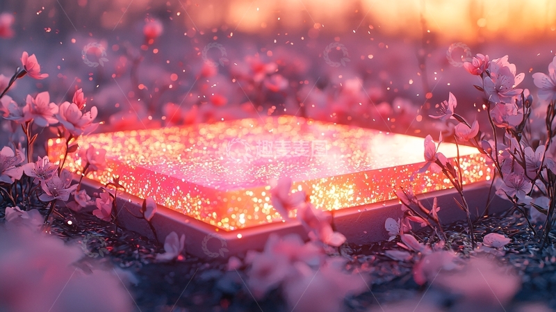 高清大图下载【趣麦麦图】光影梦幻樱花盒子