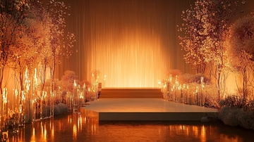 温暖灯光婚礼仪式背景