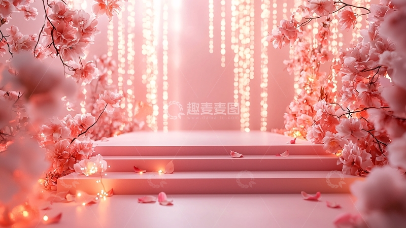 高清大图下载【趣麦麦图】粉色梦幻背景13