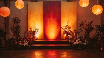 暖色调婚礼仪式背景