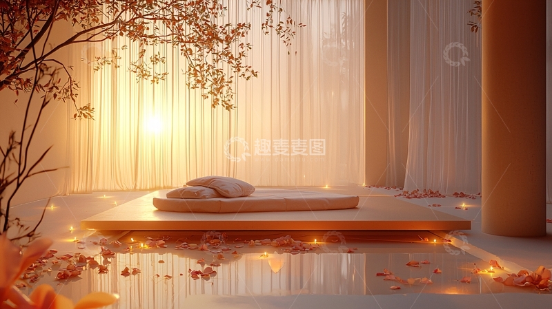 高清大图下载【趣麦麦图】日式卧室榻榻米阳光房