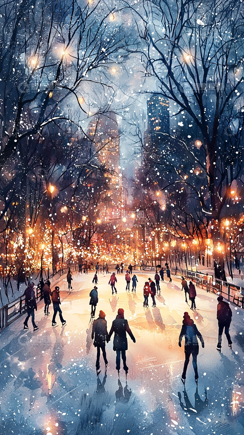 高清大图下载【趣麦麦图】冬季浪漫雪景