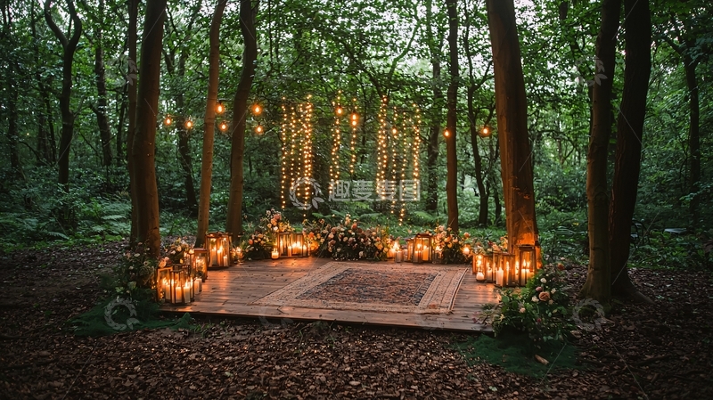 高清大图下载【趣麦麦图】森林婚礼仪式
