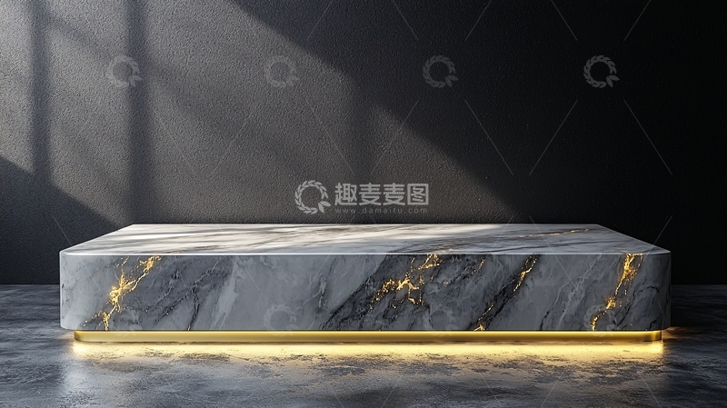 高清大图下载【趣麦麦图】灰色大理石展台