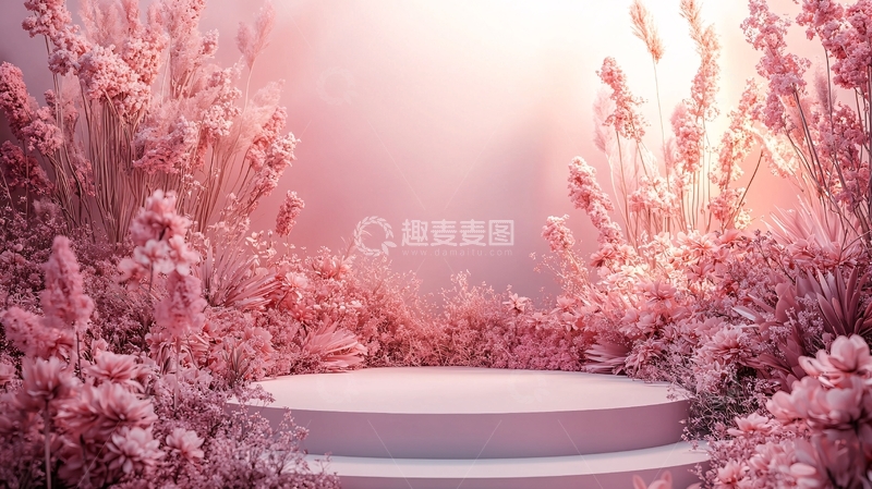 高清大图下载【趣麦麦图】粉色梦幻背景15
