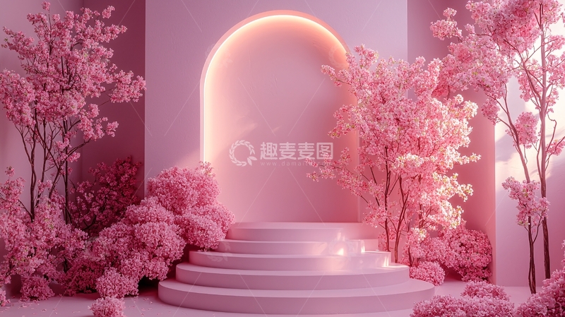 高清大图下载【趣麦麦图】粉色梦幻场景