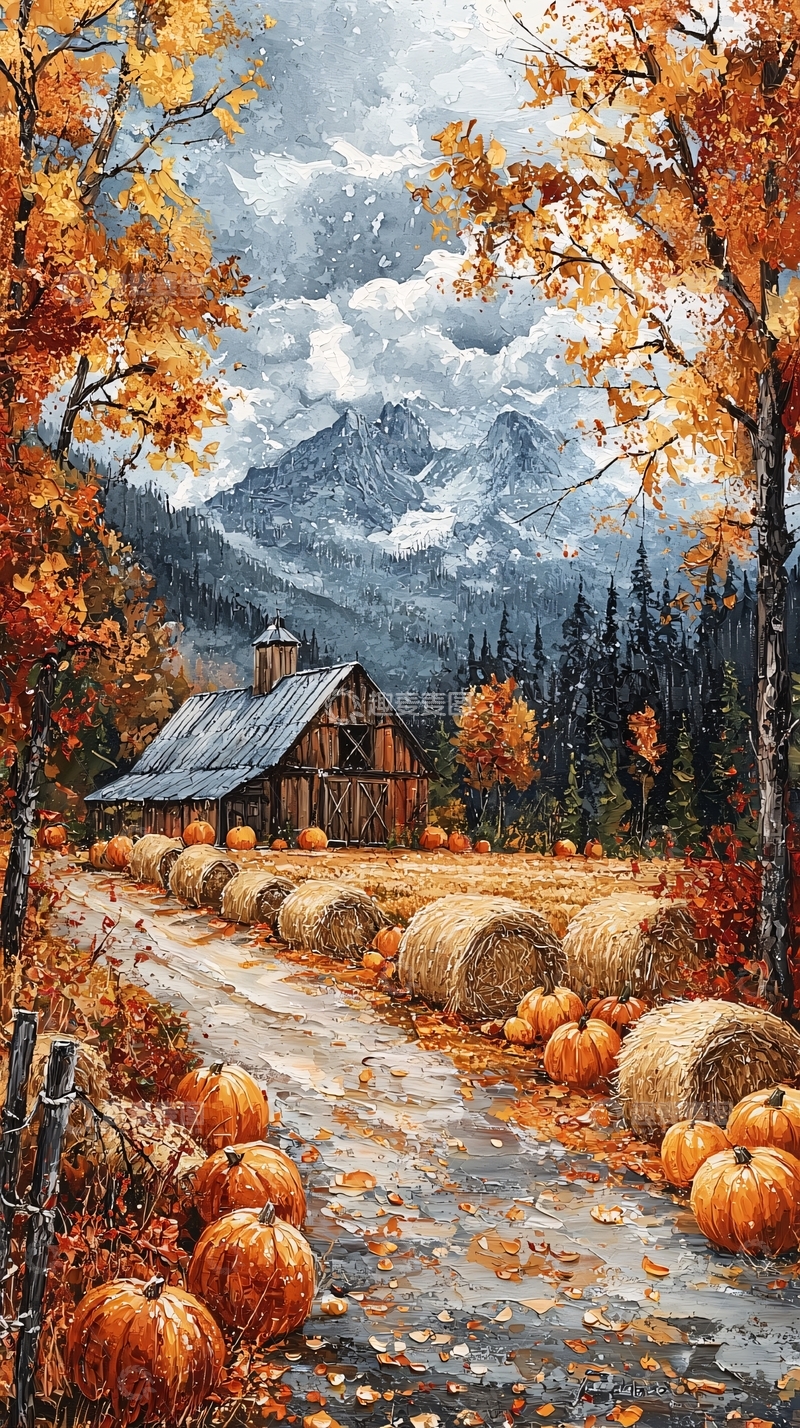 高清大图下载【趣麦麦图】秋景田园风光