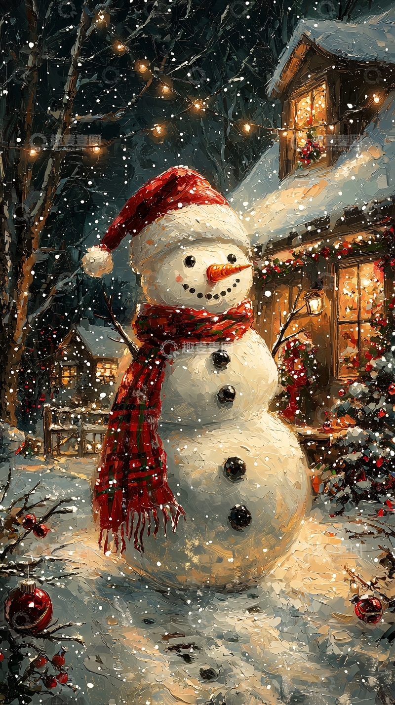 高清大图下载【趣麦麦图】圣诞节雪人10
