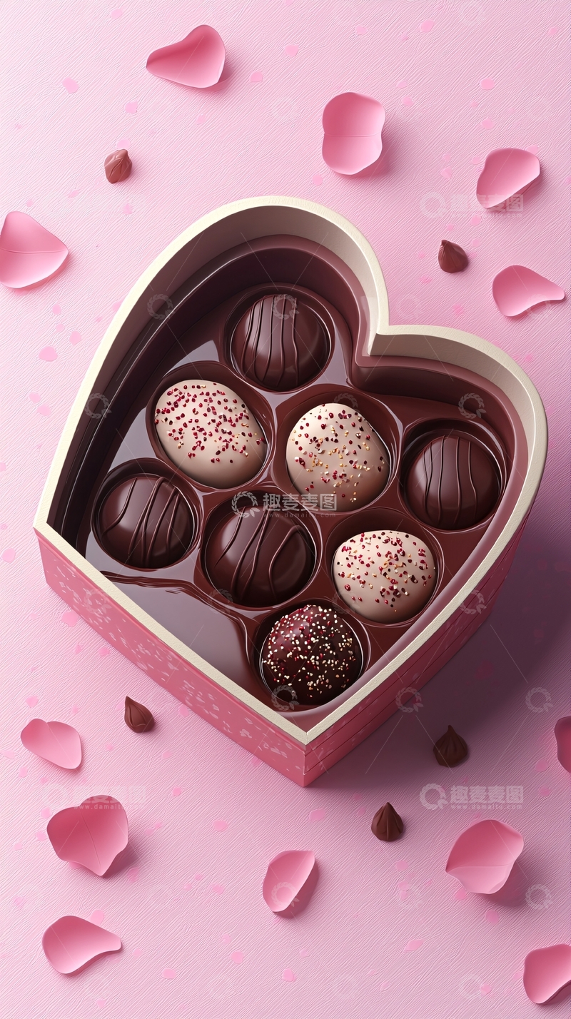 高清大图下载【趣麦麦图】爱心巧克力礼盒
