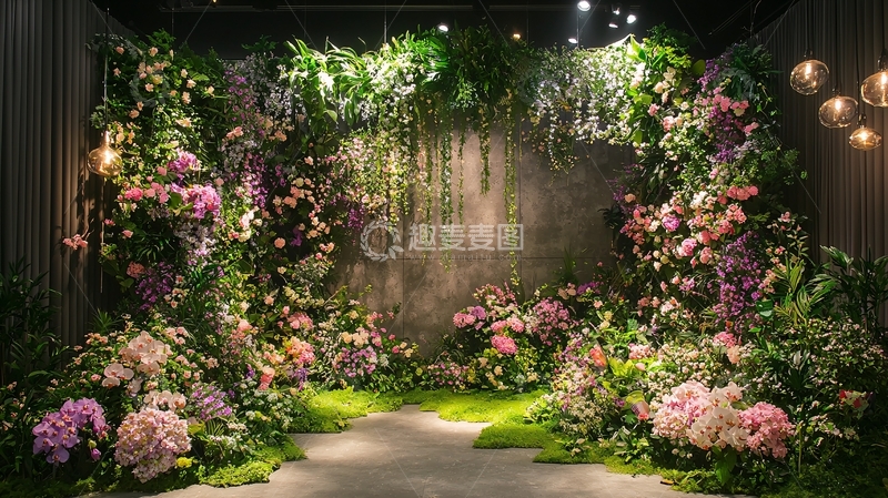 高清大图下载【趣麦麦图】绿植婚礼背景墙