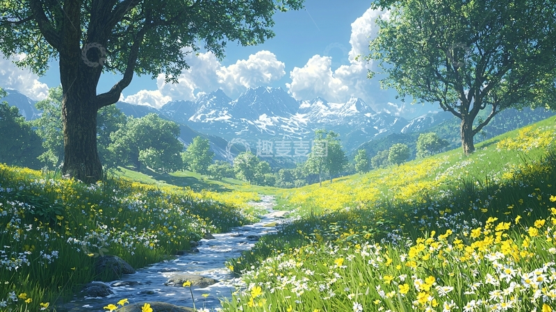 高清大图下载【趣麦麦图】山间溪流