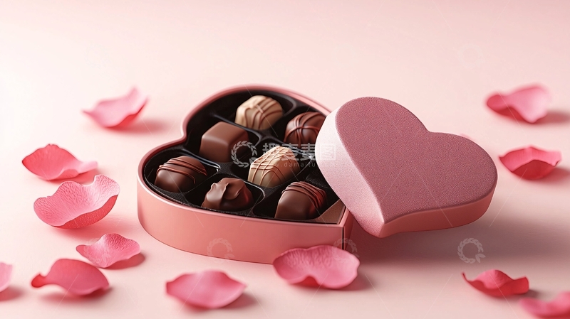高清大图下载【趣麦麦图】爱心巧克力礼盒