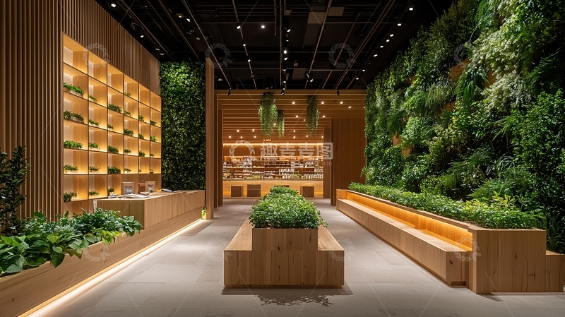 高清大图下载【趣麦麦图】室内植物墙景观设计