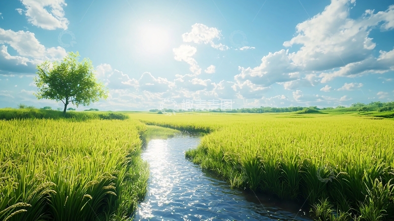 高清大图下载【趣麦麦图】阳光明媚的田园风光