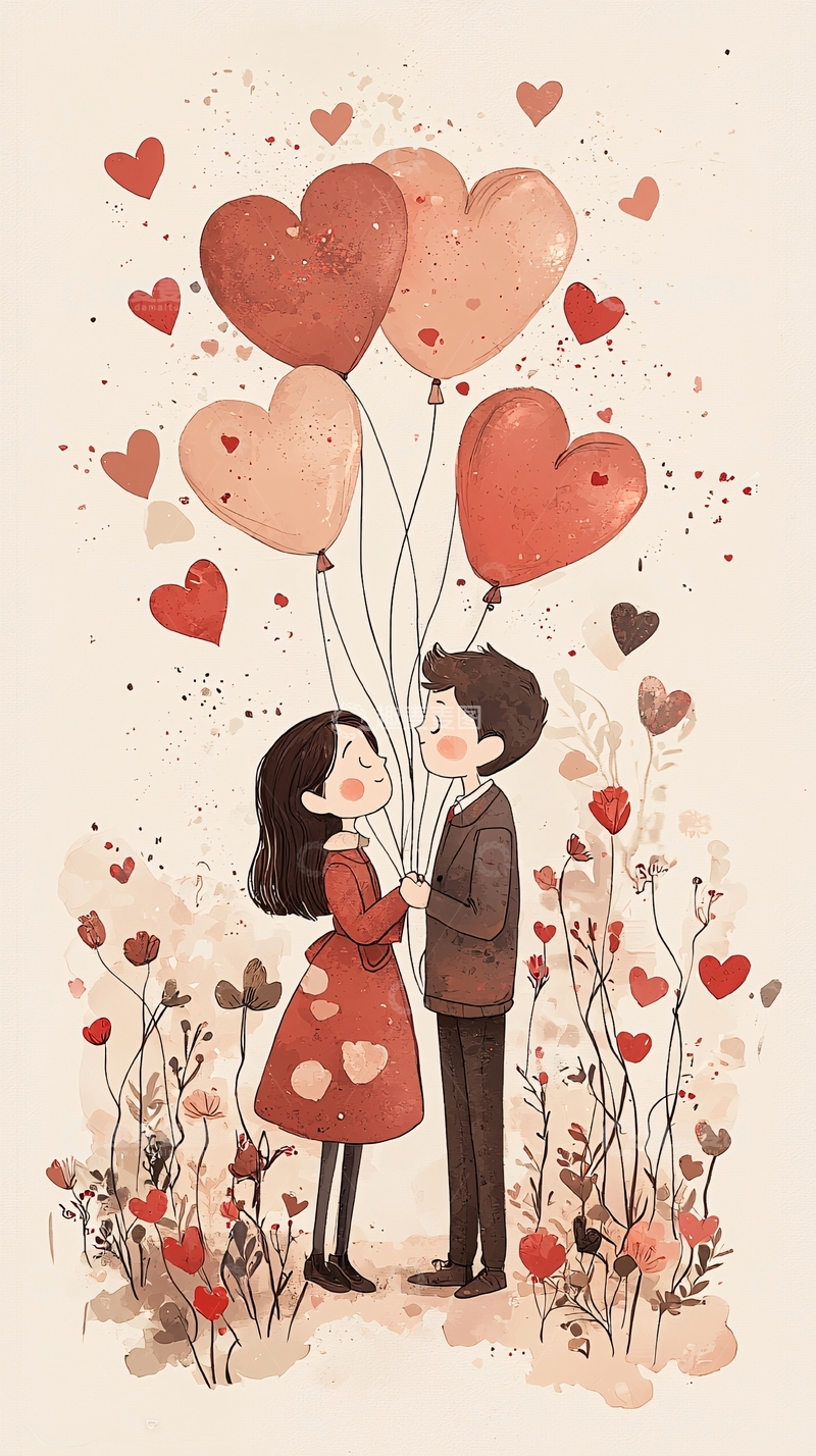 高清大图下载【趣麦麦图】-爱心气球