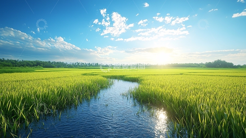 高清大图下载【趣麦麦图】阳光明媚的田园风光