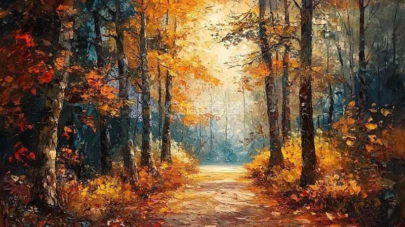 高清大图下载【趣麦麦图】秋季森林小路