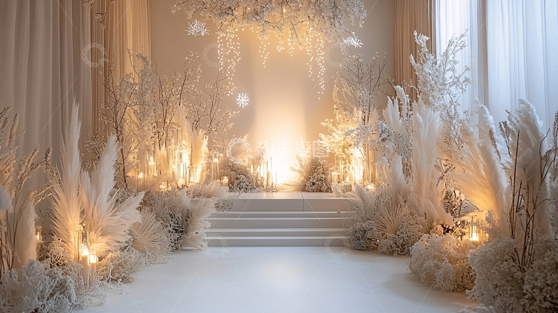 高清大图下载【趣麦麦图】白色婚礼背景