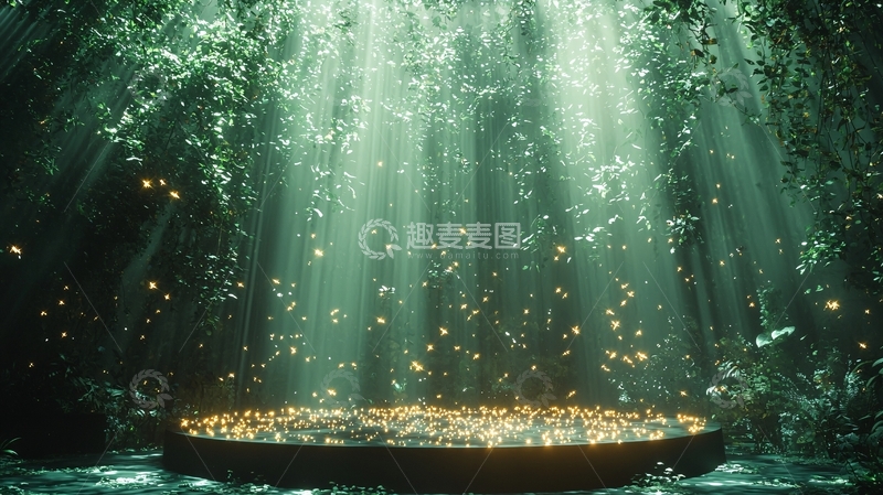 高清大图下载【趣麦麦图】森林光线