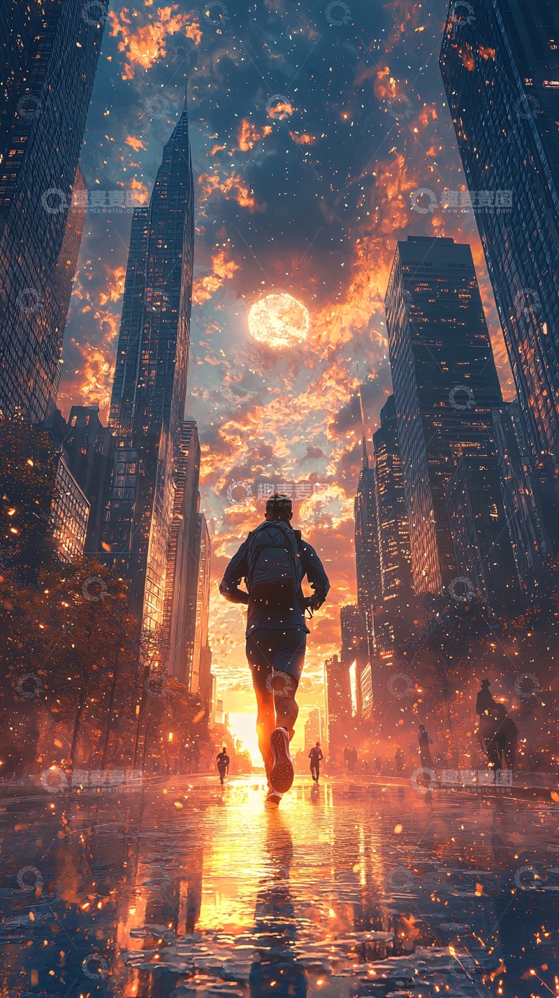 高清大图下载【趣麦麦图】末日废土城市剪影